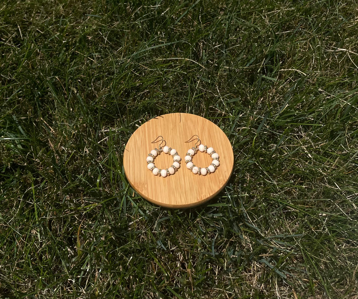 Wood and Gold Earrings