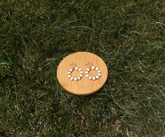 Wood and Gold Earrings